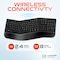 Delton Wireless Ergonomic Keyboard with Wrist Rest 3D Curved Keys Full Size 104 Keys Auto Pair USB DKBERG24G8-WB - alternate 8